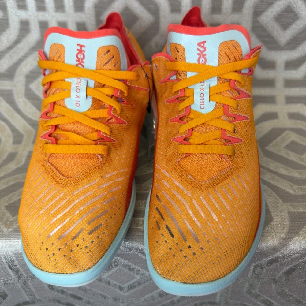Hoka Cielo X LD Unisex US 8.5w 7M Orange Carbon Fiber Track Spike Racing Shoes